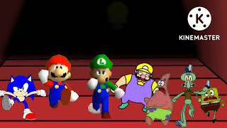 Wario Apparition 52 Mario and His Friends Running Away From Wario Apparition [upl. by Hayifas305]