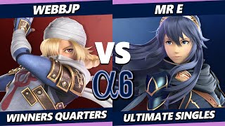 Alpha 6  WebbJP Sheik Vs Mr E Lucina Smash Ultimate  SSBU [upl. by Akino]