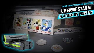 Wood Products Printing Collection UV 6090F Star VI Flatbed UV Printer [upl. by Obadiah]