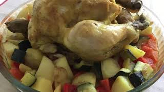 recette simple pour cuire le poulet au four aux légumes délicieux 😋 [upl. by Nnyledam]