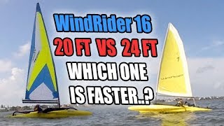 WindRider 16 Trimaran Race Short VS Tall Mast [upl. by Deny]