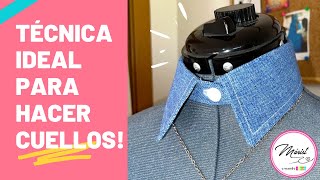 46 PATRÓN Y CONFECCIÓN DE CUELLO CAMISERO Resultado de lujo 😍💕 [upl. by Beret]