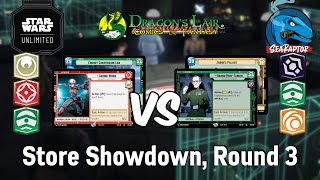 Star Wars Unlimited  Showdown at Dragons Lair Round 3  Sabine Command v Tarkin Cunning [upl. by Inat]