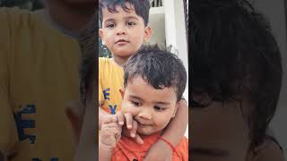 Chota bhai pyar krta hain funny ytshort baby comedy cutebaby love cute status [upl. by Menedez]