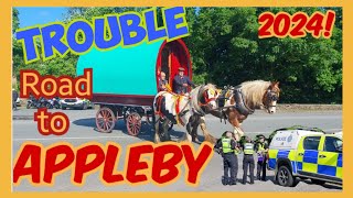 Trouble on the Road to Appleby Horse Fair 2024 [upl. by Domph]