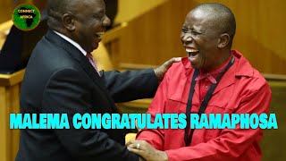 JULIUS MALEMA CONGRATULATES CYRIL RAMPAPHOSA [upl. by Koval]