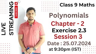 Ex 23 class 9 maths  ch 2 maths class 9  Factorisation of Cubic Polynomials Class 9 [upl. by Ahsoj]