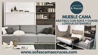 El Mueble Total Sofá con Chaiselongue Estantería y Cama  Casas minimalistas y prácticas [upl. by Meda140]