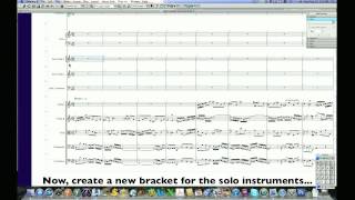 Creating separate bracket groups in Sibelius 6 7 [upl. by Daffi]