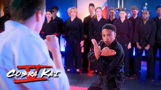 Cobra Kai Season 5 Eli Moskowitz vs Kenny Payne Fight Scene [upl. by Suryt]