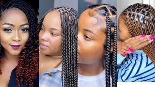 Nywele za vitunguu vya njia tatu How to styles classic knotless for beginning new knotless styles [upl. by Adni894]