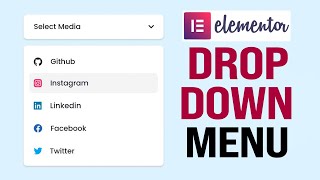 How To Add DropDown Menu In Elementor 2024 Tutorial For Beginners [upl. by Doreg]