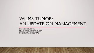 Wilms Tumor An Update on Current Management [upl. by Trish908]