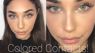 COLORED CONTACTS TRY ON amp REVIEW SOLOTICA DISCOUNT CODE  Chantel Jeffries [upl. by Goddord368]