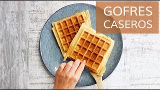 Waffles caseros  Fáciles saludables y deliciosos [upl. by Drwde]