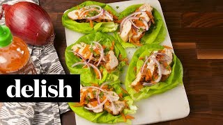 Thai Chicken Lettuce Cups  Delish [upl. by Maiah]