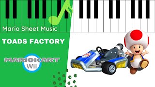 Toads Factory  Mario Kart Wii Piano tutorial [upl. by Aviv]