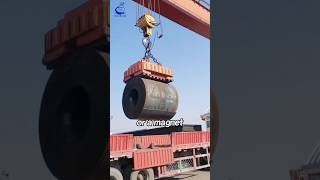 The Simplest way to unload steel coil➿shorts viralvideo [upl. by Inalawi]