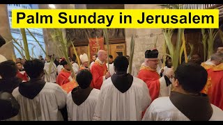 Jerusalem Palm Sunday Procession 2024 at the Church of the Holy Sepulchre [upl. by Ashia]