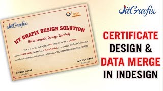 InDesign Data Merge Tutorial New  Creating a Professional Certificate Design using best tools [upl. by Lrad]