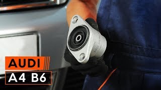 Comment remplacer des coupelle damortisseur arrière sur une AUDI A4 B6 TUTORIEL AUTODOC [upl. by Ssyla]