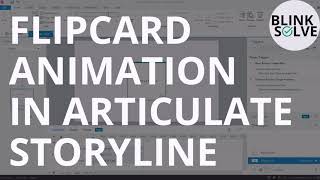 Flipcard Animation in Articulate Storyline 360 StepbyStep Tutorial  BlinkSolve Tutorials [upl. by Philoo]