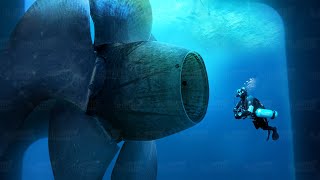 The Scary Job of Cleaning MultiBillion  Ships Underwater [upl. by Anayia375]