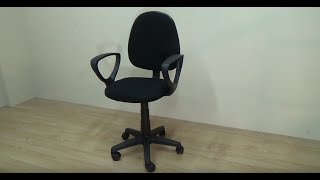 Silla negra o azul giratoria elevable con ruedas de oficina despacho o estudio [upl. by Weinrich]