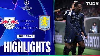 HIGHLIGHTS  RB Leipzig vs Aston Villa  UEFA Champions League 2425  TUDN [upl. by Ko]