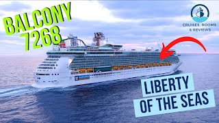 Balcony Room Tour amp Review  Liberty of the Seas  Balcony 7268  Royal Caribbean  CRampR [upl. by Atinuhs]