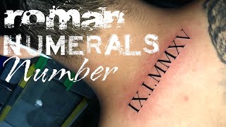 ROMAN NUMERALS TATTOO DESIGN  TIMELAPSE [upl. by Efrem]