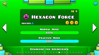 Geometry Dash  Hexagon Force All Coins [upl. by Llenahc]