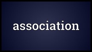 Association Meaning [upl. by Conney]