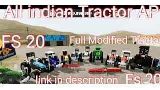 fs 20 indian tractor mod download link and All full modified tractor with flag fs20 fullmodified [upl. by Annayar]