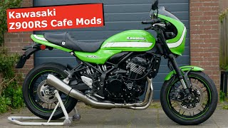 Kawasaki Z900RS Cafe Upgrades MRA Windshield and VOIGT risers [upl. by Erin]