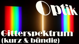 Physik LF  Video Optik9a Gitterspektrum  KURZVERSION [upl. by Whitebook273]