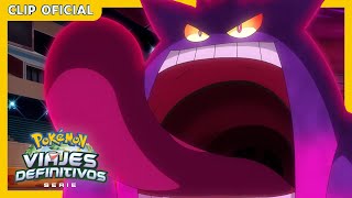 ¡Gengar Gigamax  Serie Viajes Definitivos Pokémon  Clip oficial [upl. by Llibyc]