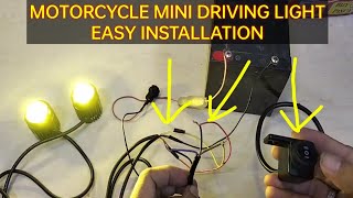 Motorcycle mini driving light easy install [upl. by Teplica]