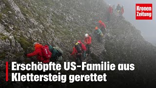 Erschöpfte USFamilie aus Klettersteig gerettet  kronetv NEWS [upl. by Adnohral229]