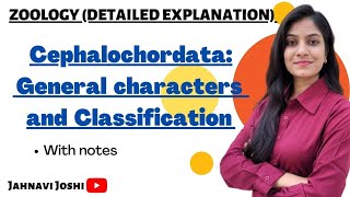 General Characteristics and Classification of Cephalochordata Notes Bsc 2nd year Zoology [upl. by Arimay]