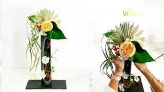 池坊花藝 插花示範 Ikebana Ikenobo Art of Floral Arraignment  Freestyle 日式自由花  Milly老師 池坊花道 [upl. by Eremaj]