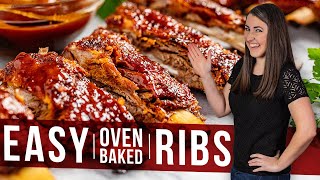 Easy Oven Baked Ribs Spareribs Baby Back or St Louisstyle [upl. by Odnolor]