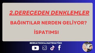 2DERECEDEN DENKLEMLER I BAKIŞ AÇISI KAZAN  I İSPATIMSI yks ösym kpss ayt aytmatematik tyt [upl. by Afra]