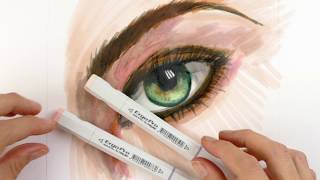 How to Drawing a realistic eye with Markers [upl. by Hedgcock]