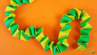 How to make a Crepe Paper Chain  Christmas Paper Chain  Paper chain crafts for preschoolers  DIY [upl. by Schramke284]