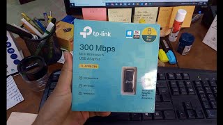 Tplink TLWN823N 300Mbps Mini Wireless N USB Adapter unboxing review how to [upl. by Chor965]