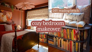 Moody Bedroom Makeover With DIY Reading Window Bench [upl. by Bethesde]