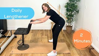 2 Min Daily Lengthener for lower back hips hamstrings and buttocks [upl. by Senecal478]