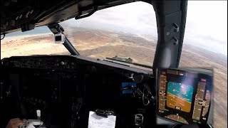 Boeing 737800  Circling in Boa Vista  cockpit view [upl. by Elime]