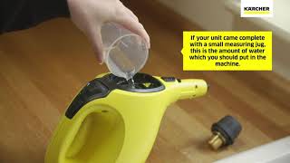 Karcher SC1 Hand Held Steam Cleaner  How To Produce Steam [upl. by Vonni968]